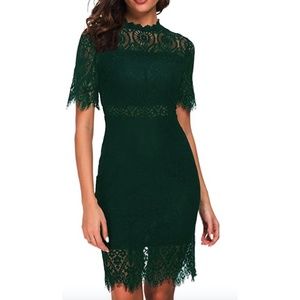 Forest Green Lace Dress Size 6